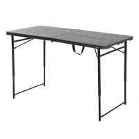 Outsunny klaptafel, inklapbare campingtafel, in hoogte verstelbare klaptafel, picknicktafel, metaal, koffiezet, 122 x 61 x 53 / 71,5 cm klaptafel campingtafel klaptafel klaptafel inklapbaar in hoogte verstelbaar metalen koffietafel | Aosom.de(m-1)