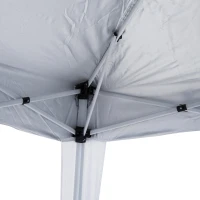 Outsunny 3 M x 3 M Base/ 2.5 M x 2.5 M Top Pop Up Gazebo with Carry Bag, Height Adjustable Slant Leg Party Tent Instant Event Shelter for Garden, Patio, White(m-9)
