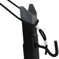 HOMCOM Fietsstandaard universele fietsstandaard met 2 haken in hoogte verstelbaar zwart(m-10)