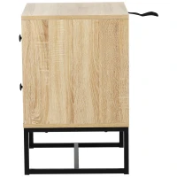 HOMCOM® KOMODA STOLIK KREDENS 2 SZUFLADY Płyta wiórowa naturalny 48 x 39,5 x 60 cm(m-5)