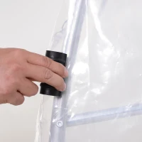 Outsunny Walk-in Polytunnel Greenhouse Garden Planting Shed Clear PE Cover 25mm Diameter Galvanised Steel Frame, 4L x 3W x 2Hm(m-10)