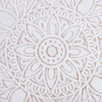 HOMCOM® Stolik Kawowy Nocny Podwyższona Krawędź Lite Drewno Płyta MDF Biały(m-7)