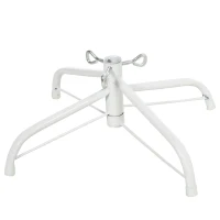 HOMCOM® Weihnachtsbaum 1,5 m Christbaum 170 Zweige mit RGB Led-Leuchten Metall PVC Weiß(m-11)