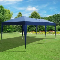 Outsunny Pop Up Gazebo 3 x 6m, Foldable Canopy Tent with Carrying Bag for Outdoor Garden Patio Party, Blue(m-1)