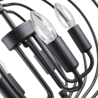 HOMCOM® Deckenlampe Pendelleuchte Hängeleuchte Deckenleuchte Industrie Vintage Schwarz(m-10)