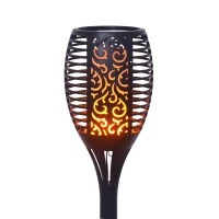 Outsunny Solarleuchte Gartenlicht 2er-Set Lampe Flamme 51 LEDs Wasserdicht Kunststoff Ø12 x 78 cm(m-5)