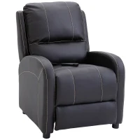 HOMCOM Massagesessel TV-Sessel elektrisch Relaxsessel Wohnzimmersessel 165°-Neigung PU  Metall Schwarz 70 x 88 x 100 cm(m-1)