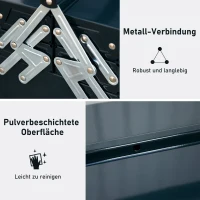 Skrzynka na Narzędzia DURHAND z 3 Poziomami i 5 Składanymi Przegrodami, Ciemnozielona(m-6)