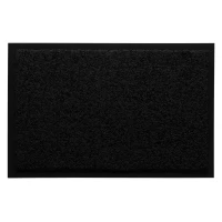 Homcom Fußmatte waschbar Gummiumrandung Schwarz 180 x 120 x 0,5 cm(m-1)