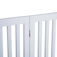 PawHut Hunde Absperrgitter Schutzgitter Hundegitter Konfigurationsgitter MDF Weiß B154,5xH91,5 cm(m-9)