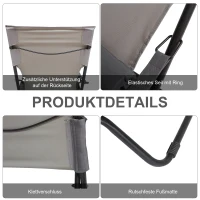 Outsunny® Sonnenliege mit Fußhocker Gartenliege Relaxliege Weiche Polsterung Polyester(m-6)