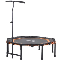 HOMCOM Fitness trampoline voor kinderen en volwassenen tuintrampoline oranje + zwart(m-1)