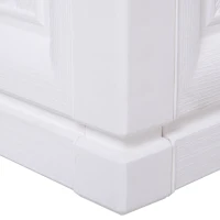 Outsunny 2tlg. Hochbeet für Balkon und Garten Pflanztopf aus PP, Weiß, 30 x 30 x 29 cm(m-10)