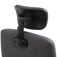 Vinsetto® Bürostuhl Ergonomischer PC Drehstuhl mit Fußstütze verstellbarer Kopfstütze Grau(m-9)