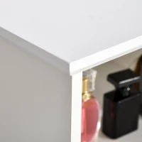 HOMCOM® Badezimmerschrank Badschrank Highboard mit Wäschekorb Regale Ungewebter Stoff(m-5)