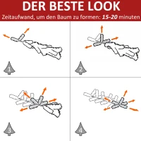 HOMCOM kerstboom dennenboom met LED 2 lichtkleuren 130 takpunten Ø45x 120 h cm(m-7)