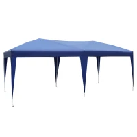 Outsunny Pop Up Gazebo 3 x 6m, Foldable Canopy Tent with Carrying Bag for Outdoor Garden Patio Party, Blue(m-2)
