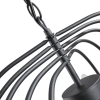 HOMCOM® Deckenlampe Pendelleuchte Hängeleuchte Deckenleuchte Industrie Vintage Schwarz(m-11)