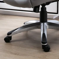 Vinsetto Krzesło biurowe z funkcją przechylania krzesło obrotowe krzesło komputerowe z regulacją wysokości imitacja skóry(m-8)