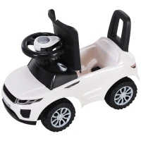 HOMCOM® POJAZD DLA DZIECI JEŹDZIK PCHACZ CHODZIK KLAKSON SCHOWEK PP biały 62 X 28 X 41,5 cm(m-9)