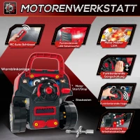 HOMCOM Motor Werkstatt 61-teilig 3-5 Jahren Rot+Schwarz(m-6)