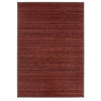 Outsunny Teppich Bambus In- und Outdoor Rot 230 x 160 x 0,7 cm(m-1)