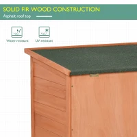 PawHut Wooden Rabbit Hutch Guinea Pigs Cage Elevated Pet House Bunny Cage Slide Out Tray Openable Roof 102 x 56 x 85cm(m-4)