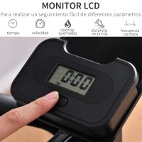 HOMCOM Bicicleta Elíptica de Fitness con Pantalla LCD y Resistencia Bidireccional Ajustable de 8 Niveles Ritmo Cardíaco Portavasos Volante de Inercia de 7 kg y 2 Ruedas 103x71x157 cm Negro(m-4)