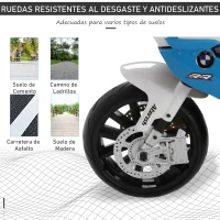 HOMCOM Moto Electrica Infantil BMW 3-8 Años Moto de Juguete Eléctrico Batería 12V Doble Motor 110x47x69cm(m-6)