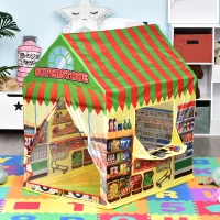 HOMCOM Tienda de Juego de Supermercado para Jugar de Niños Zona Infantil Fácil de Montar Regalo p0ara Niños 93x69x103cm 0.75kg(m-2)