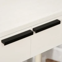 HOMCOM Dressing Table with Mirror and Stool, Vanity Makeup Desk Set with 2 Drawers, Cushioned Stool and Make-up Organizer for Bedroom and Dressing Room, White(m-8)