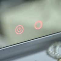 HOMCOM Hollywood Makeup Mirror with 12 Dimmable Bulbs, Multiple Color Modes, Table Top Vanity Mirror for Dressing Table, Smart Touch Control, Plug in(m-9)