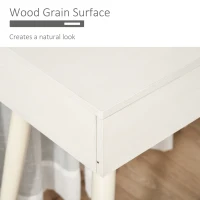 HOMCOM Dressing Table with Mirror and Stool, Vanity Makeup Desk Set with 2 Drawers, Cushioned Stool and Make-up Organizer for Bedroom and Dressing Room, White(m-5)