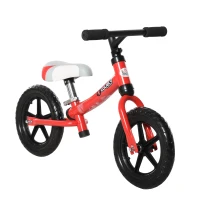 HOMCOM Bicicleta sin Pedales para Niños de +2 Años con Sillín Ajustable en Altura Neumáticos de EVA Carga Máx. 25 kg Metal 65x33x46 cm Rojo(m-1)