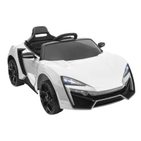 HOMCOM Coche Eléctrico Infantil para Niños a partir de 3 Años con Mando a Distancia 118x70x50cm Blanco(m-1)