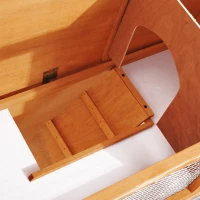 Pawhut Wooden 90cm 2 Tiers Guinea Pigs Hutches(m-12)