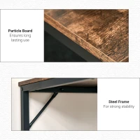 HOMCOM Computer Desk, Home Office Workstation for Study, Writing with CPU Stand and Drawer, Steel Frame, 120x60x75cm(m-6)