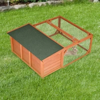 PawHut Guinea Pigs Hutches Off-ground Small Animal Guinea Pig House 125.5 x 100 x 49cm(m-10)