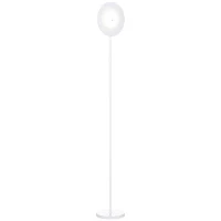 HOMCOM Modern Floor Lamp, Dimming Uplighter Standing Lamp with 3 Brightness, Adjustable Head for Living Room, Bedroom, 171.5cm, White(m-1)