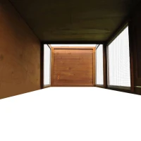 PawHut Small Animal Deluxe XXL Fir Wood 2-Tier Guinea Pigs Hutches Natural Wood Tone(m-9)