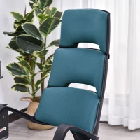 Vinsetto High Back Office Chair Work Executive 360 Swivel w/ 5 Castor Wheels Foam Padding Ergonomic Wide Arms Blue(m-7)