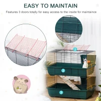 PawHut 2-Story Large Small Animal Cage w/ Accessories for Chinchillas Puppy Guinea Pig(m-5)
