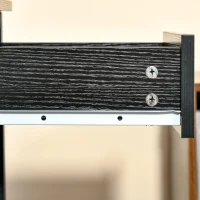 HOMCOM Computer Desk, Home Office Workstation for Study, Writing with CPU Stand and Drawer, Steel Frame, 120x60x75cm(m-7)