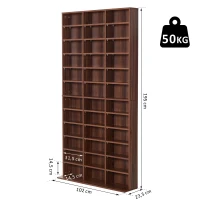 HOMCOM 33 Adjustable Compartment Storage Unit - Brown(m-3)