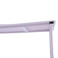 HOMCOM Corner Computer Desk Home Office L-Shaped  Study PC Table Furniture Writing Workstation (White)(m-9)