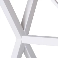 HOMCOM Dining Table Drop Leaf Metal Frame MDF Top Folding Expandable 6 Person Oak(m-7)