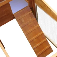 PawHut Small Animal Deluxe XXL Fir Wood 2-Tier Guinea Pigs Hutches Natural Wood Tone(m-7)