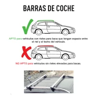 HOMCOM Juego de Barras para Techo Aluminio Universal Baca Portaequipajes Coche con Cierre 135cm(m-5)