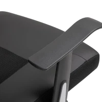 Vinsetto Office Chair, Computer Desk Chair, Mesh and PU Leather Swivel Chair with Adjustable Height and Rolling Wheels for Home Office Work Study, Black(m-8)