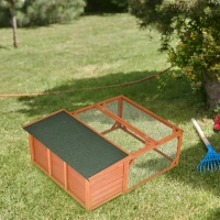 PawHut Guinea Pigs Hutches Off-ground Small Animal Guinea Pig House 125.5 x 100 x 49cm(m-9)